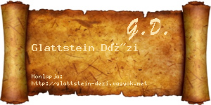 Glattstein Dézi névjegykártya